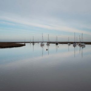 calm sea and reflections photo print